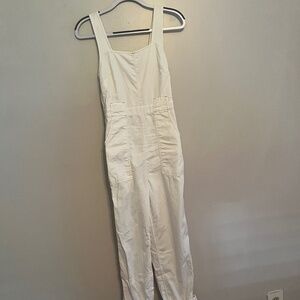 White Overalls Jumpsuit